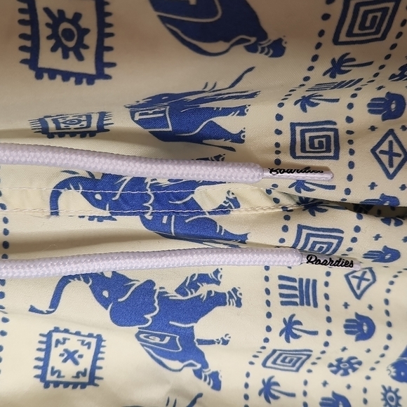 Boardies Yellow & Blue Elephant Print Mesh Lined Swim Trunk Shorts Men’s… - Picture 4 of 10